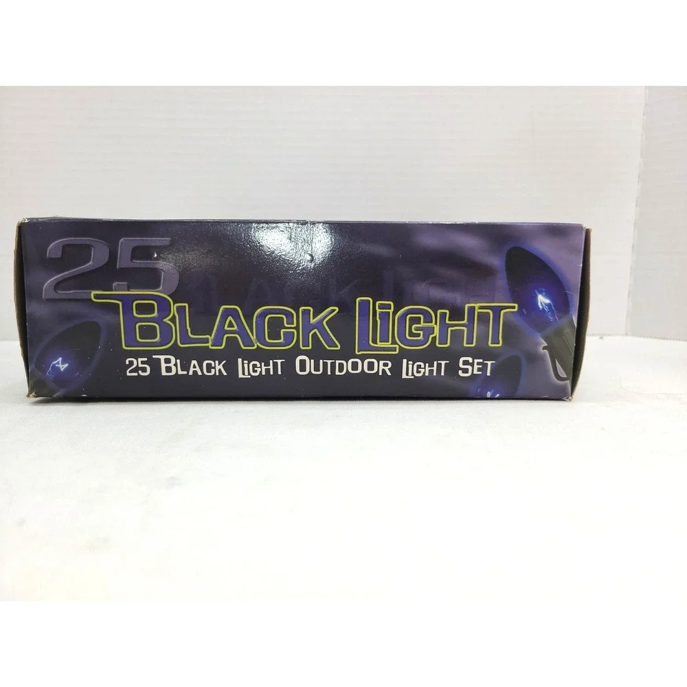 Nomas NOS Black Light Outdoor 25 String Light Set Patio Party Halloween Decor